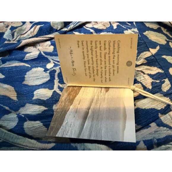 Faherty Mini Dress Women’s Size Small Floral BLUE  NWT $188 - Picture 15 of 16